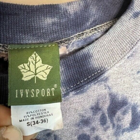 Ivysport Penn Classic Sweatshirt (Heather Grey) Custom Tie Dye Size Small - Picture 4 of 6